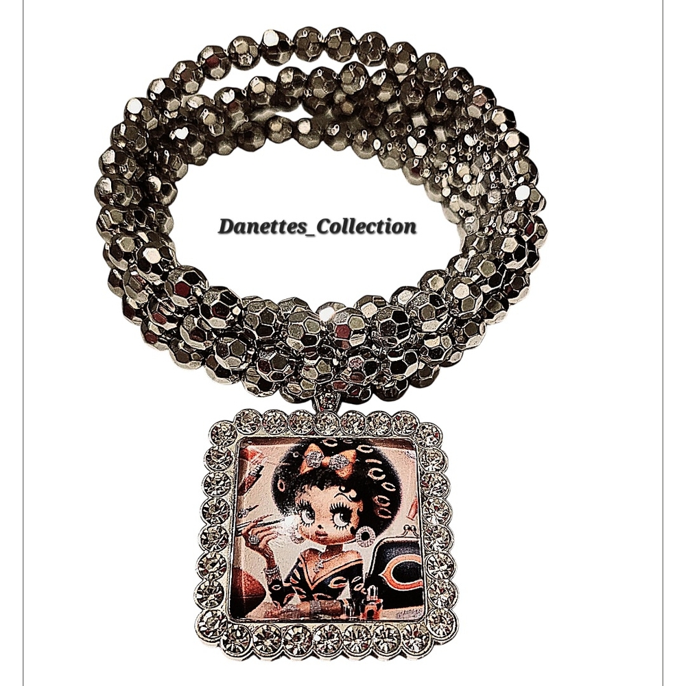 Silver Beaded Bracelet with Vintage Charm
